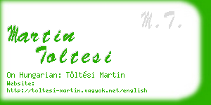 martin toltesi business card